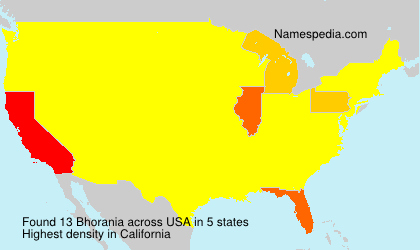 Surname Bhorania in USA