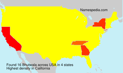 Surname Bhutwala in USA