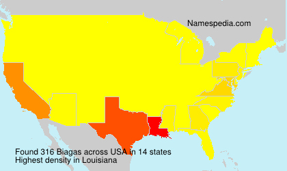 Surname Biagas in USA Surname Biagas in USA