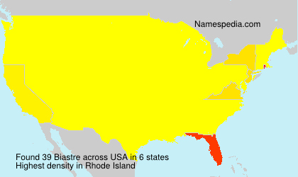 Surname Biastre in USA