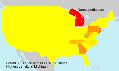 Surname Biauce in USA Surname Biauce in USA