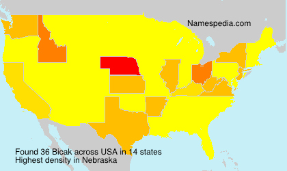 Surname Bicak in USA Surname Bicak in USA