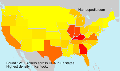 Surname Bickers in USA