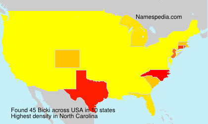 Surname Bicki in USA Surname Bicki in USA