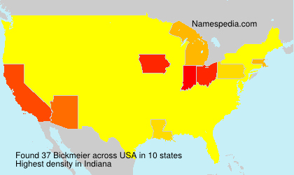 Surname Bickmeier in USA Surname Bickmeier in USA