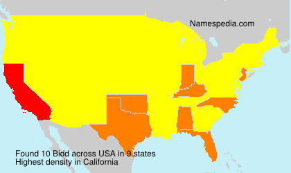 Surname Bidd in USA Surname Bidd in USA