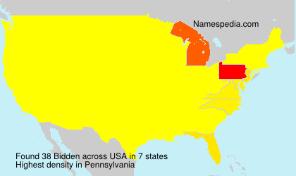 Surname Bidden in USA Surname Bidden in USA