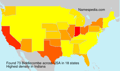 Surname Biddlecombe in USA Surname Biddlecombe in USA