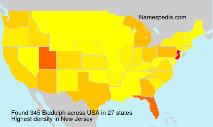 Surname Biddulph in USA Surname Biddulph in USA