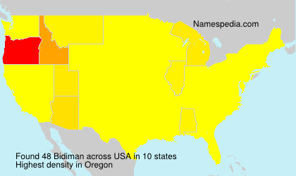 Surname Bidiman in USA Surname Bidiman in USA
