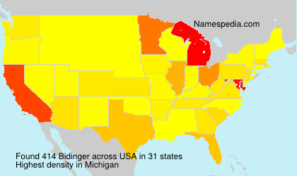 Surname Bidinger in USA Surname Bidinger in USA