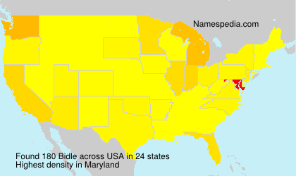 Surname Bidle in USA Surname Bidle in USA