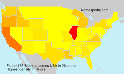 Surname Bidstrup in USA Surname Bidstrup in USA