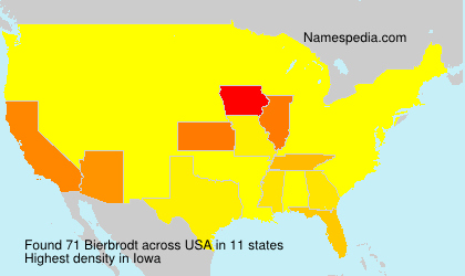 Surname Bierbrodt in USA Surname Bierbrodt in USA