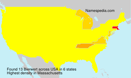 Surname Bierwert in USA Surname Bierwert in USA