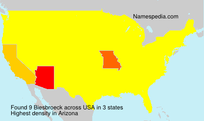 Surname Biesbroeck in USA Surname Biesbroeck in USA