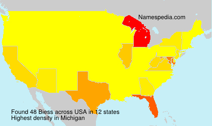 Surname Biess in USA Surname Biess in USA