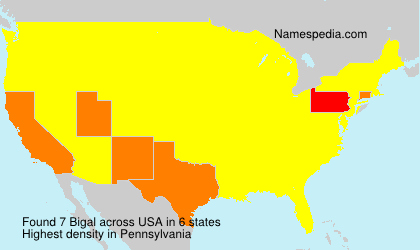 Surname Bigal in USA Surname Bigal in USA