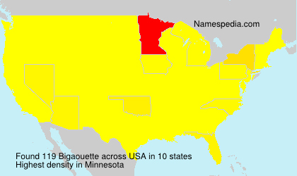 Surname Bigaouette in USA Surname Bigaouette in USA