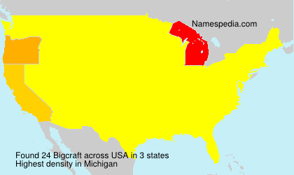 Surname Bigcraft in USA