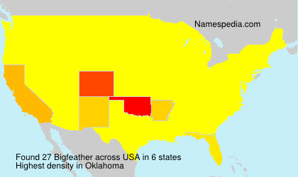 Surname Bigfeather in USA Surname Bigfeather in USA