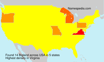 Surname Bigland in USA Surname Bigland in USA