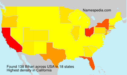 Surname Bihari in USA Surname Bihari in USA