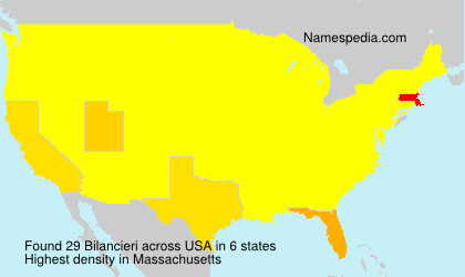Surname Bilancieri in USA