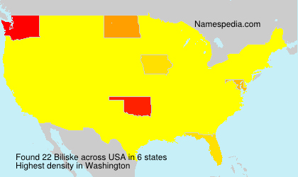 Surname Biliske in USA Surname Biliske in USA