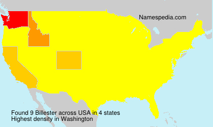 Surname Billester in USA Surname Billester in USA