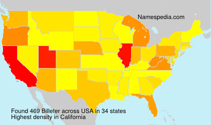 Surname Billeter in USA Surname Billeter in USA