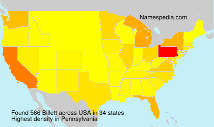 Surname Billett in USA Surname Billett in USA