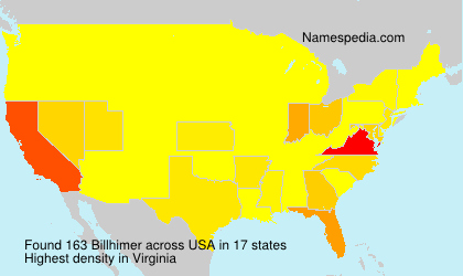 Surname Billhimer in USA Surname Billhimer in USA