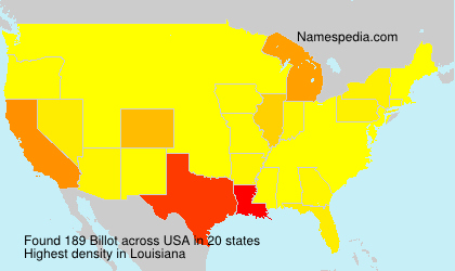 Surname Billot in USA Surname Billot in USA