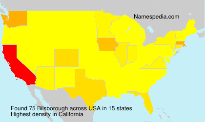 Surname Bilsborough in USA