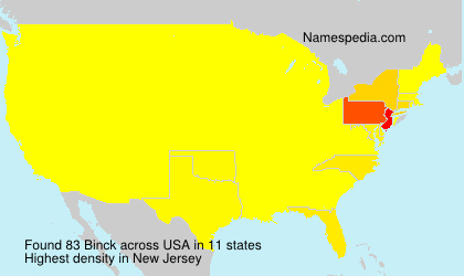 Surname Binck in USA Surname Binck in USA