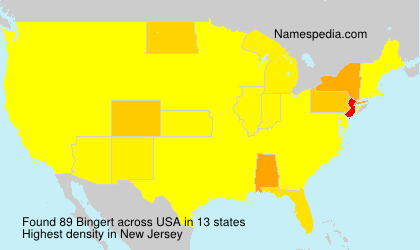 Surname Bingert in USA Surname Bingert in USA