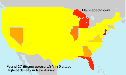 Surname Bingue in USA Surname Bingue in USA