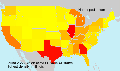 Surname Binion in USA Surname Binion in USA