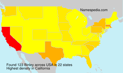 Surname Binley in USA Surname Binley in USA