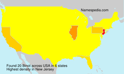 Surname Binot in USA