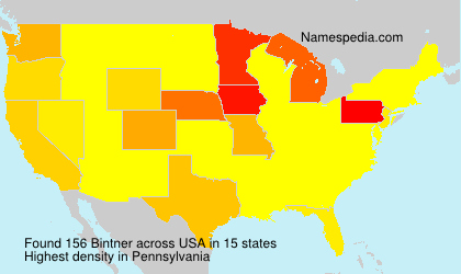 Surname Bintner in USA Surname Bintner in USA