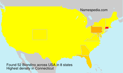 Surname Biondino in USA Surname Biondino in USA