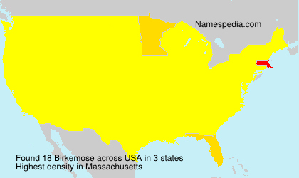 Surname Birkemose in USA