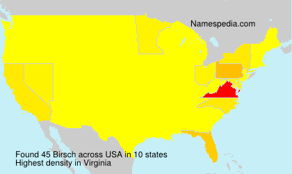 Surname Birsch in USA Surname Birsch in USA