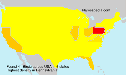 Surname Birsic in USA Surname Birsic in USA