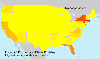 Surname Birtz in USA Surname Birtz in USA