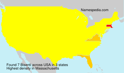 Surname Bisenti in USA Surname Bisenti in USA