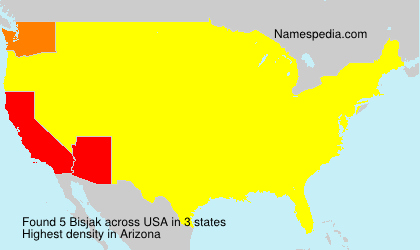 Surname Bisjak in USA Surname Bisjak in USA