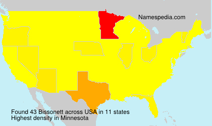 Surname Bissonett in USA